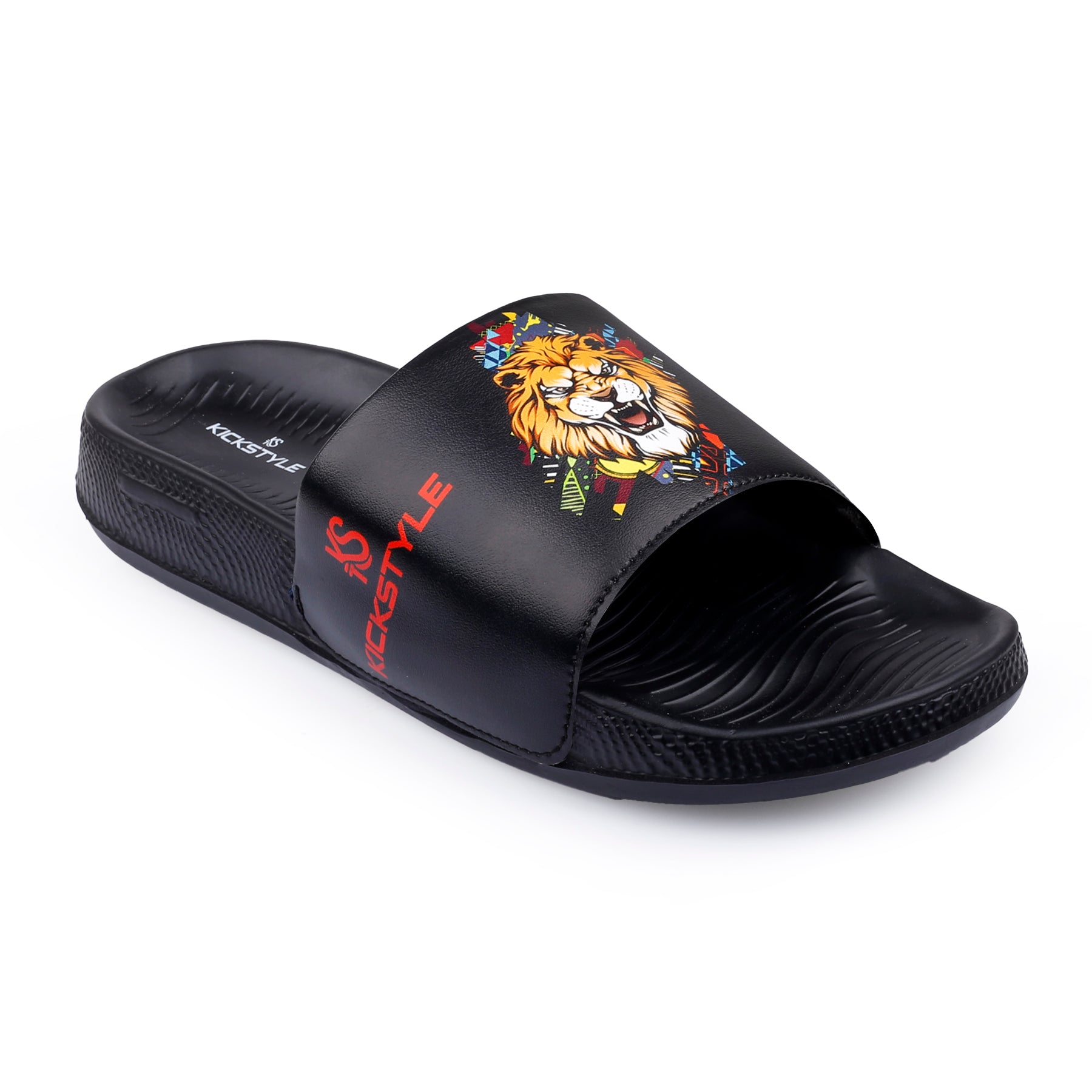 Premium Lion-Print Comfort Slides”