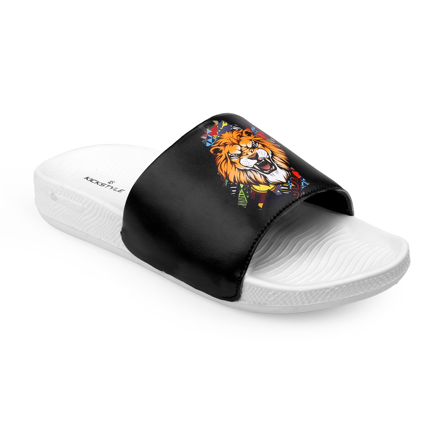 Premium Lion-Print Comfort Slides”