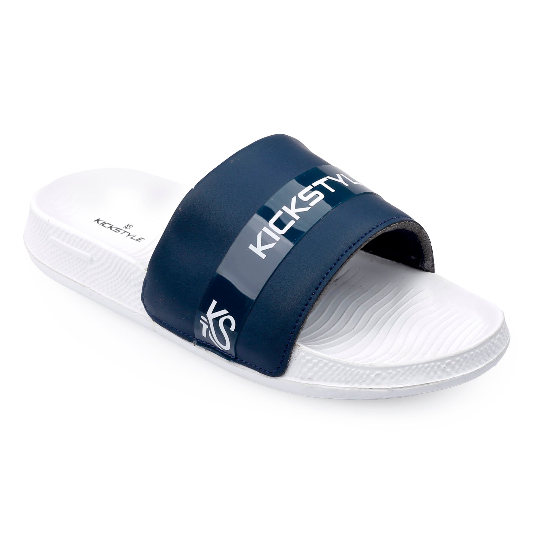 KICKSTYLE Men’s Modern Casual Slide Slippers with Comfortable Cushioned Footbed KS2008