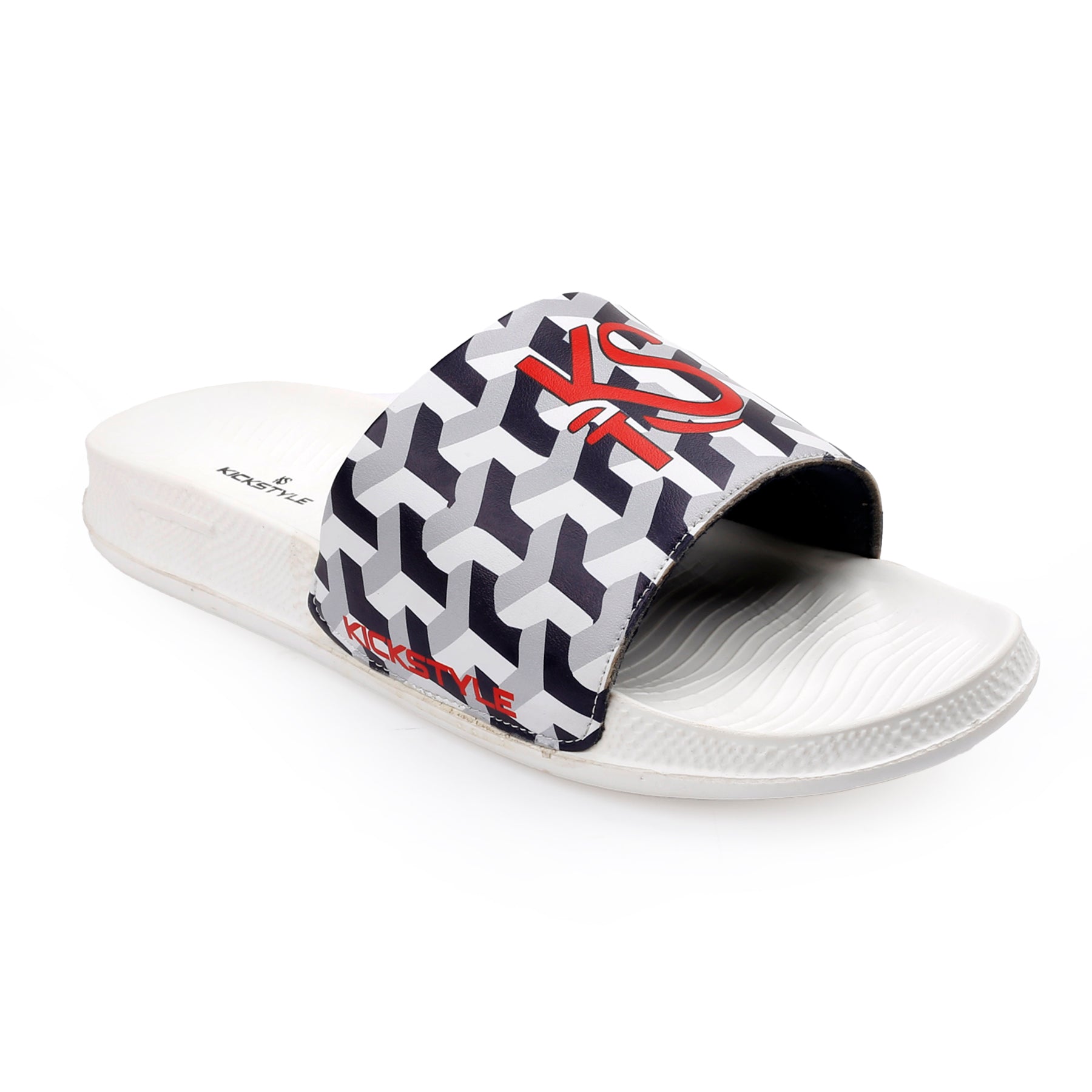 KICKSTYLE Men’s  Sport Flex Graphic Printed Comfort Slides