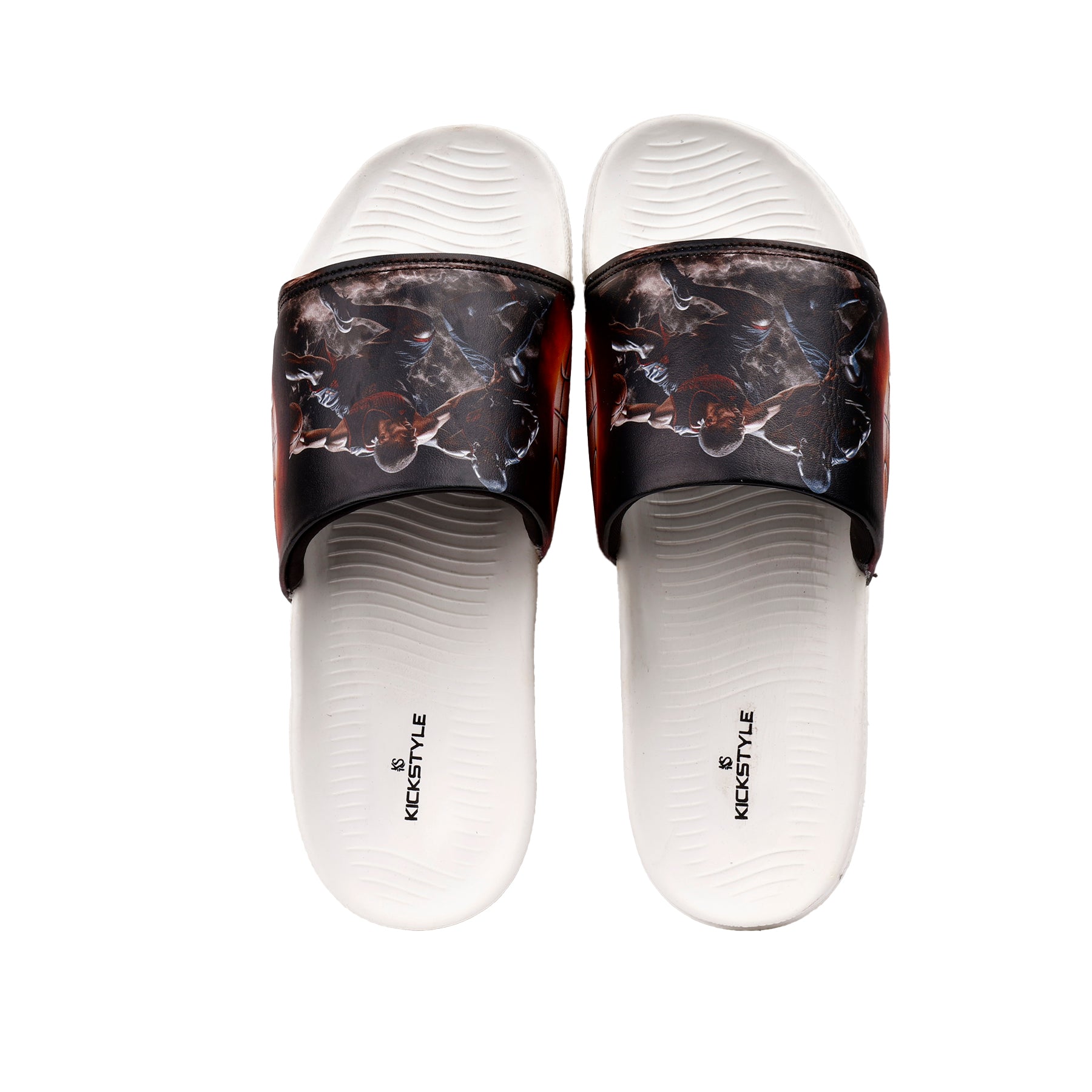 Comfortable Daily Wear Sliders Featuring Powerful Basketball Player Graphics