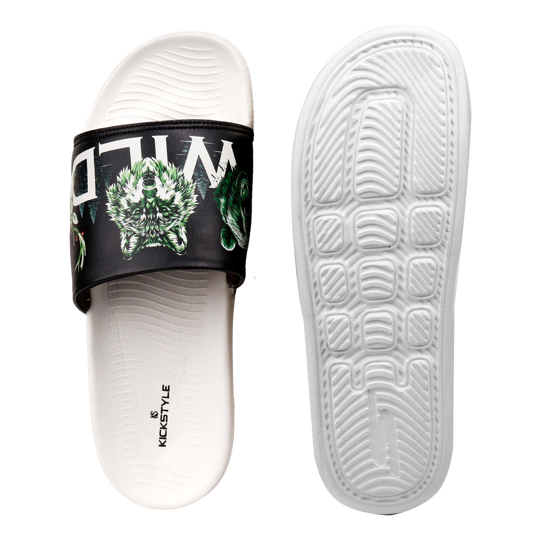 "Comfortable Everyday Sliders Featuring Powerful Wild Animal Printed Artwork"