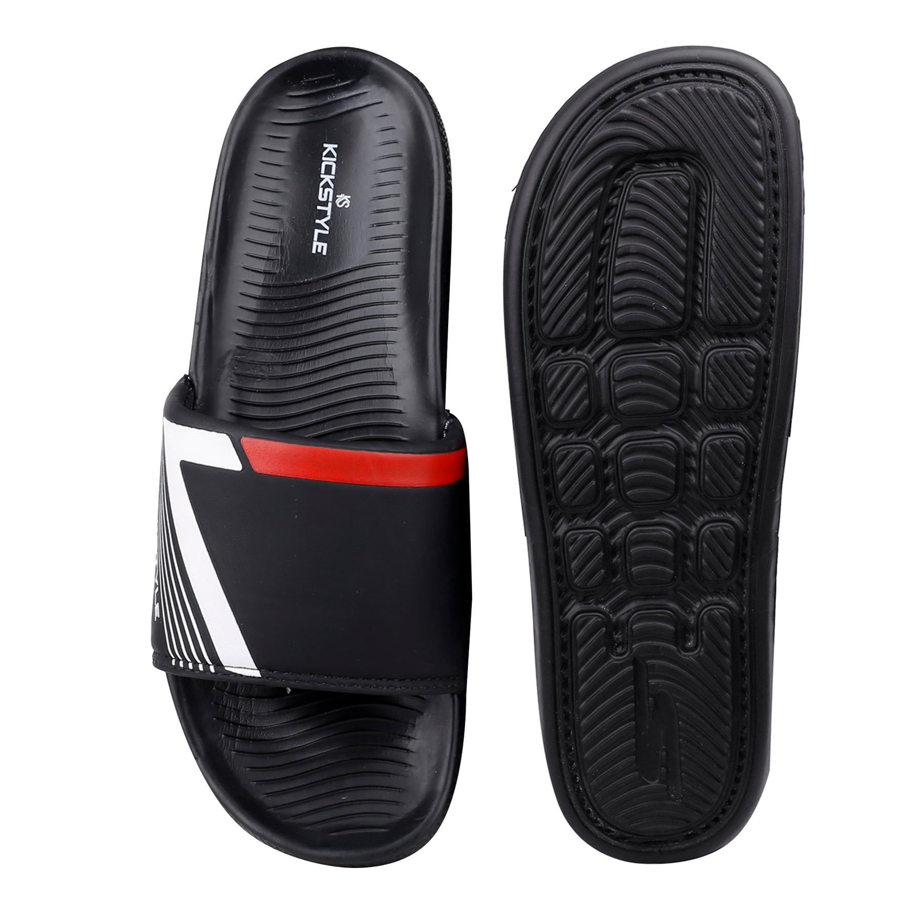 KICKSTYLE Men's Flip Flops Slippers – Soft Slip-On, Stylish Comfort Sliders, Casual Chappals, Open Toe And Lightweight Slippers KS2011